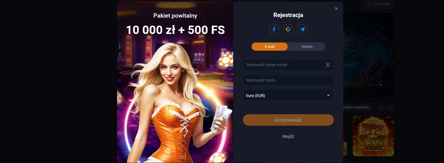 vox casino registration form