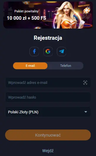 vox casino registration form